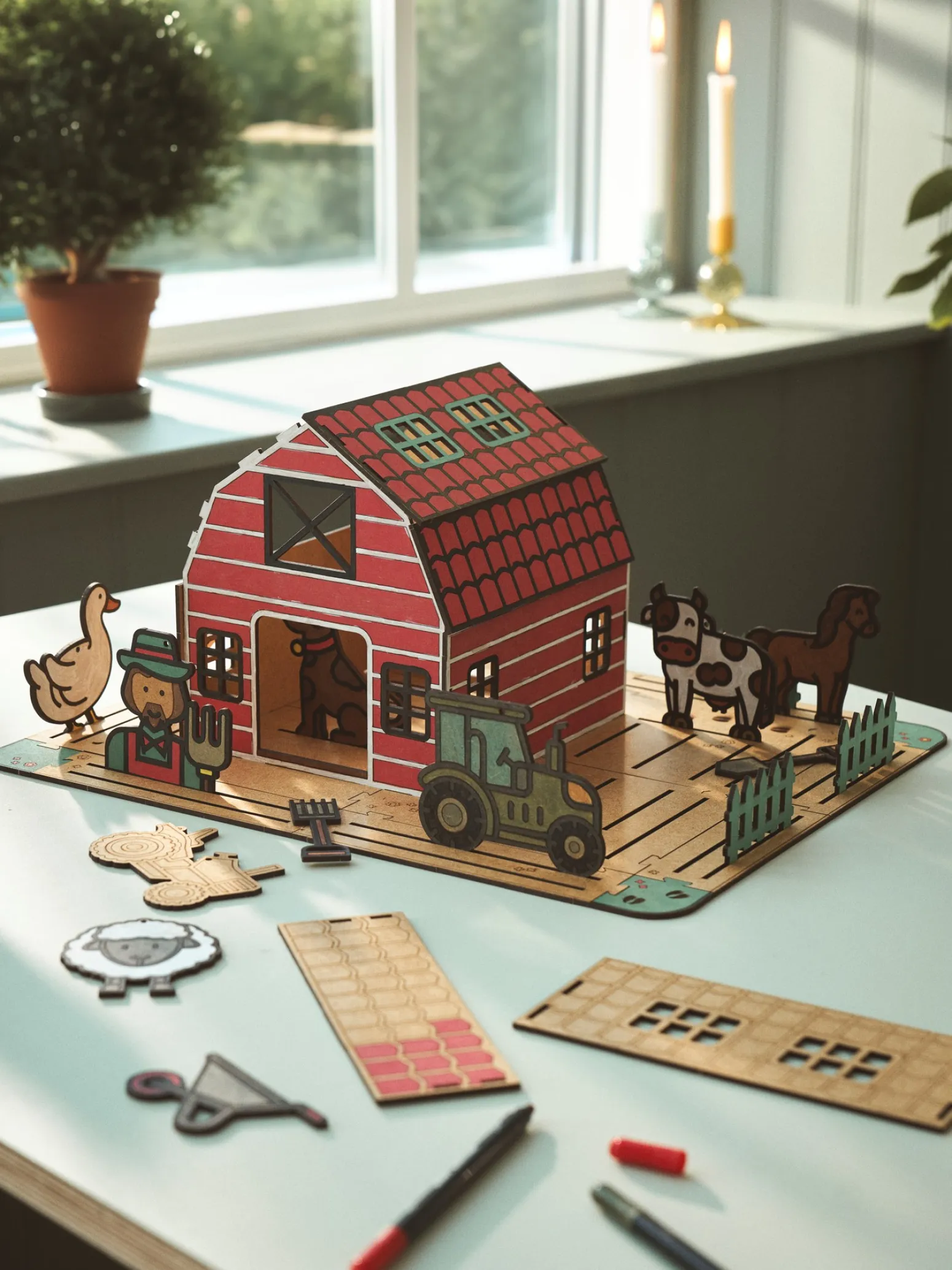 Kinder Søstrene Grene Schweiz Holzspielzeug<DIY-Set Barn Life
