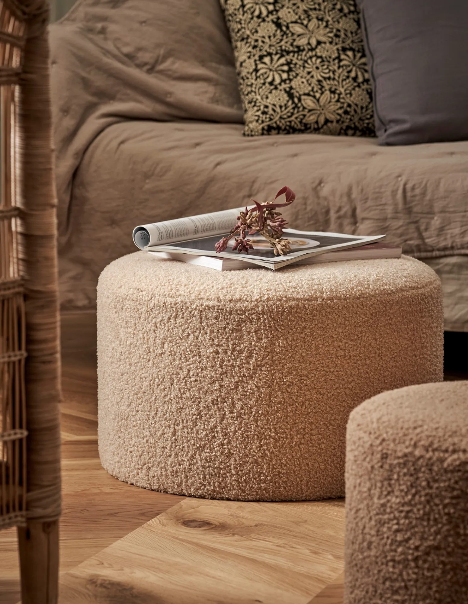 Søstrene Grene Schweiz Hocker<Hocker Mit Teddy-Stoff