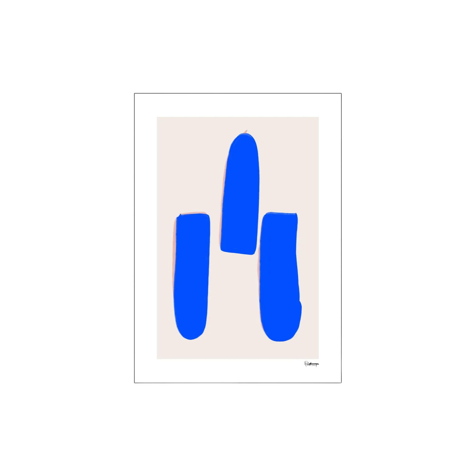 Søstrene Grene Schweiz Rahmen Und Poster<Poster Trois Lignes Bleues 40 X 50
