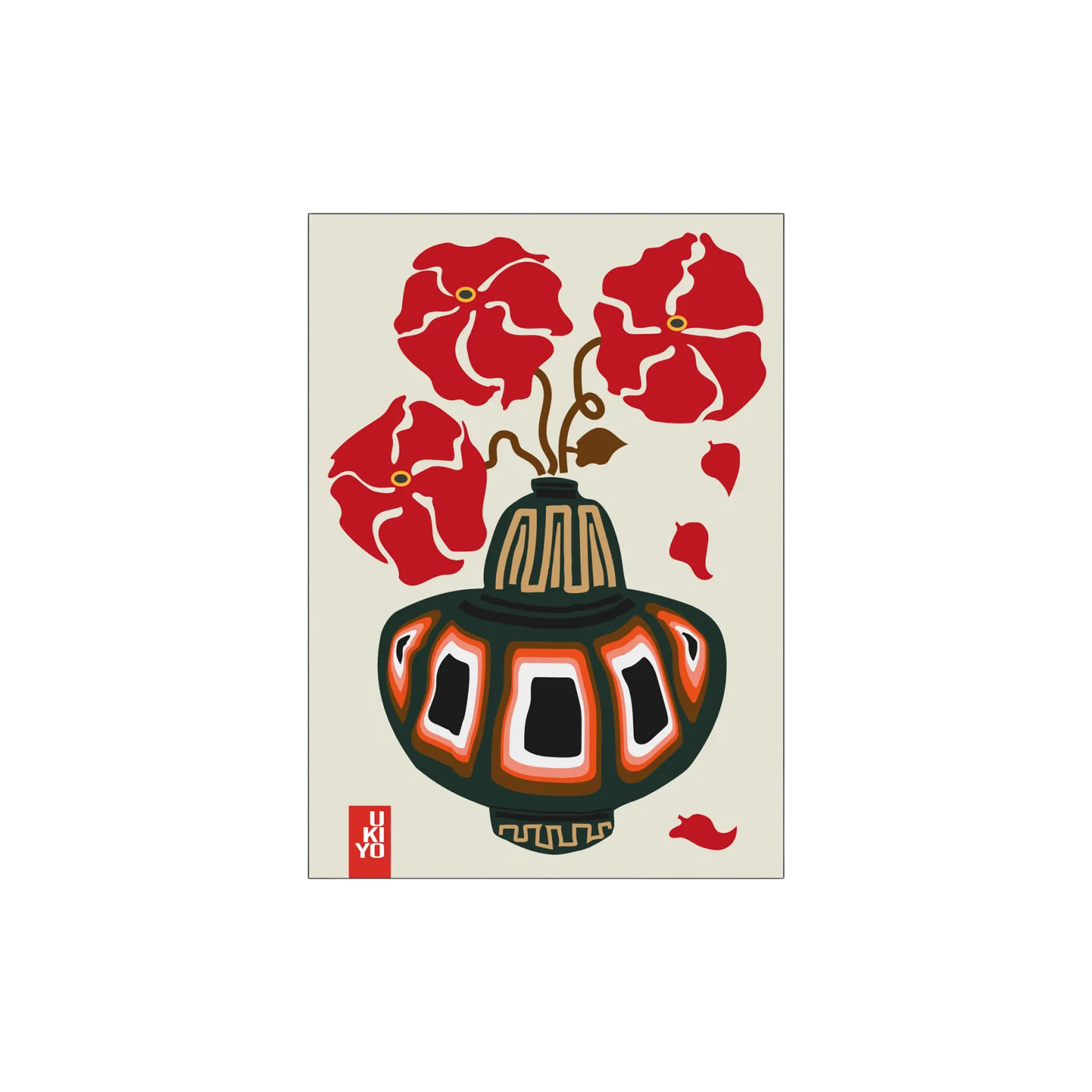 Søstrene Grene Schweiz Rahmen Und Poster<Poster Ukiyo Vase Flower Greige 50 X 70