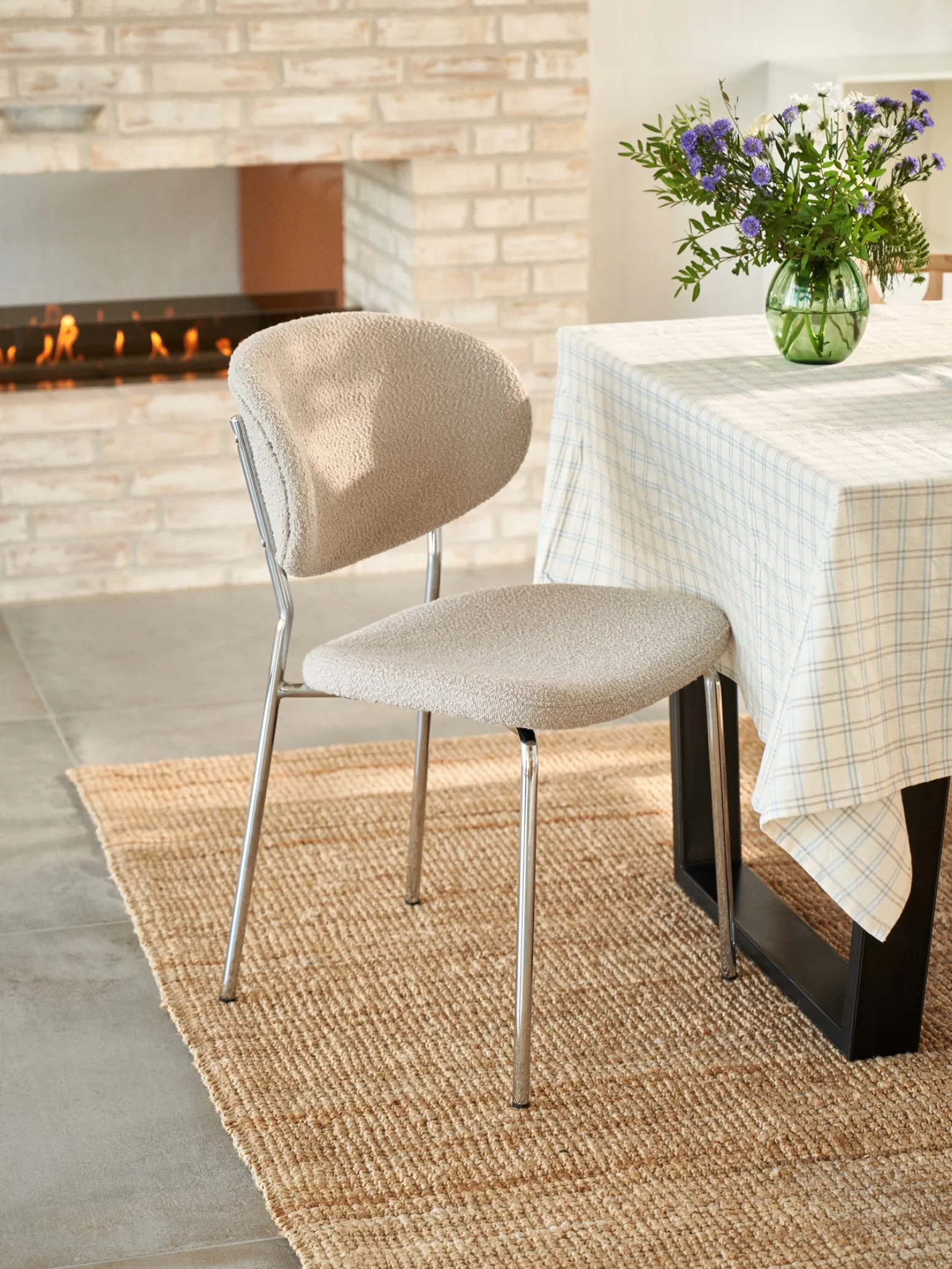 Søstrene Grene Schweiz Stühle<Stuhl Mit Bouclé-Stoff